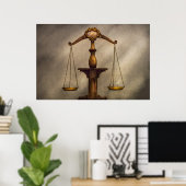 Poster Avocat - Échelle - Juste et équitable (Bureau à domicile)