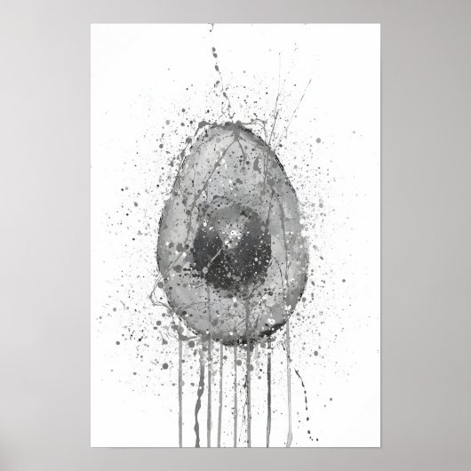 Poster Avocat Légume Gris (Devant)