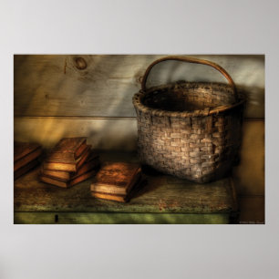 Poster Avocat - Un panier et quelques livres