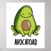 Poster Avocatoad Drôle Avocado Toad Pun (Devant)