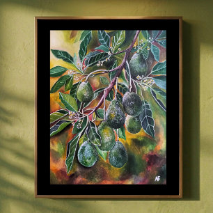 Poster Avocats au soleil d'automne Peinture d'Alfred Fox