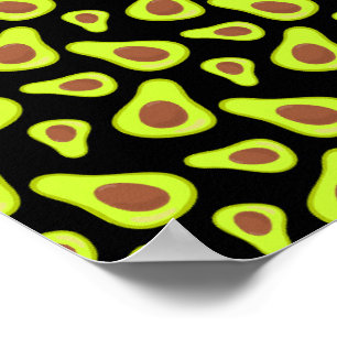 Poster Avocats verts amoureux des légumes nourriture sain