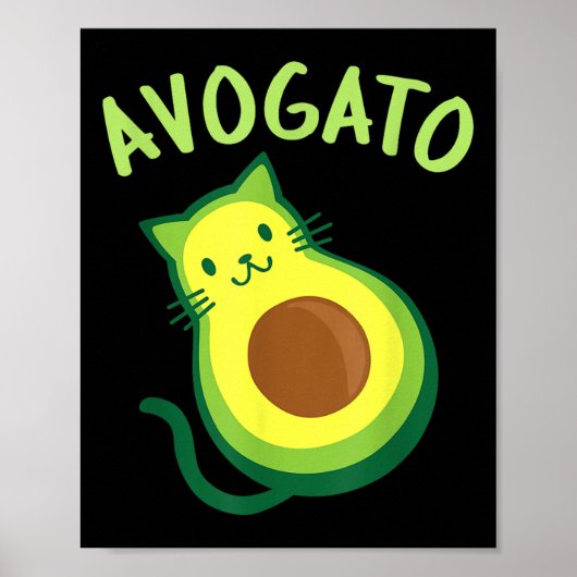 Poster Avogato Cat Avocado - Funny Cinco De Mayo (Devant)