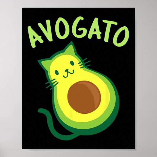 Poster Avogato Cat Avocado - Funny Cinco De Mayo (Devant)
