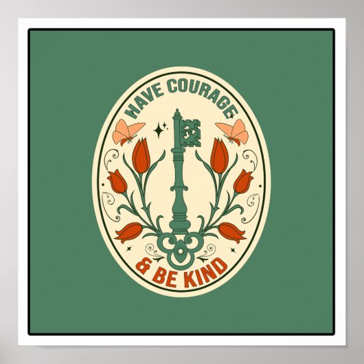 Poster Avoir du courage et être gentil (Devant)