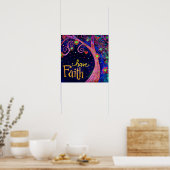 Poster Avoir la foi Whimsical Tree Citation Inspirivity (Cuisine)