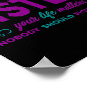 Poster Avoir le temps d'écouter - Prévention du suicide (Coin)