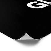 Poster Avoir Un Jour Glué Funny Glue Pun Dark BG (Coin)