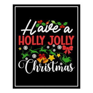 Poster Avoir Un Noël Holly Jolly-86096