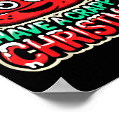 Poster Avoir un Noël merdique - Humour Noël Op Femmes (Coin)