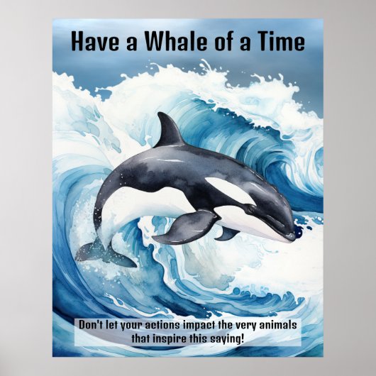 Poster « Avoir une baleine de temps » expression idiomati (Devant)