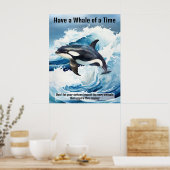 Poster « Avoir une baleine d'un temps » expression idioma (Cuisine)