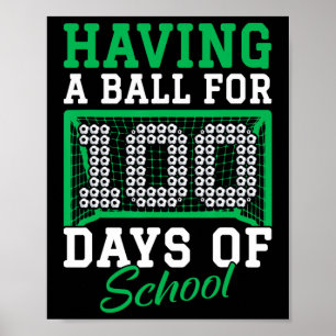 Poster Avoir Une Boule Pour 100 Jours De Football Scolair