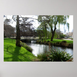 Poster AVON RIVER VIEW Christchurch NZ