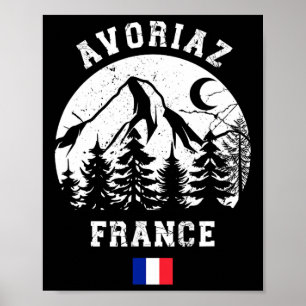 Poster Avoriaz France Alpes Station de ski alpin Ski fran