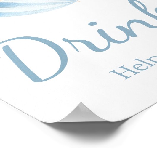 Poster Avril Douche Apporter Mai Fleurs Boissons Baby sho (Coin)