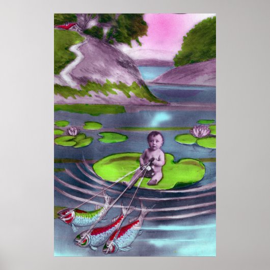 Poster Avril Fool Carte Postale Vintage (Devant)