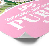 Poster Avril Mois de naissance Fleur Christian Mur Art (Coin)