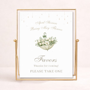 Poster Avril Pleut Apporte Fleurs De Mai Faveurs De Baby