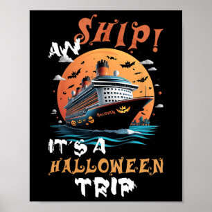 Poster Aw Navire Halloween Voyage Famille Croisière Drôle