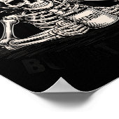 Poster Awake But At What Cost Funny Skeleton Coffee Monda (Coin)