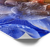 Poster Award-Winning Hand Painted Gouache Flowers (Coin)