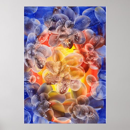 Poster Award-Winning Hand Painted Gouache Flowers (Devant)