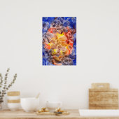 Poster Award-Winning Hand Painted Gouache Flowers (Cuisine)