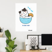 Poster Awesome Chat Sarcastique Humour de mème personnali (Bureau à domicile)