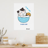 Poster Awesome Chat Sarcastique Humour de mème personnali (Cuisine)