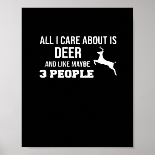 Poster Awesome Deer Lover Minimal Retro Style (Devant)