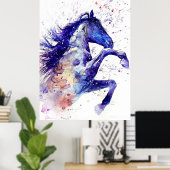 Poster Awesome Hippique aquarelle (Bureau à domicile)