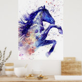 Poster Awesome Hippique aquarelle (Cuisine)