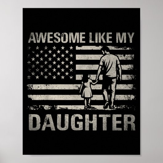 Poster Awesome Like Daughter for Dad Men Papa s (Devant)
