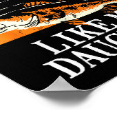 Poster Awesome Like My Daughter Retro Fishing Dad Funny F (Coin)