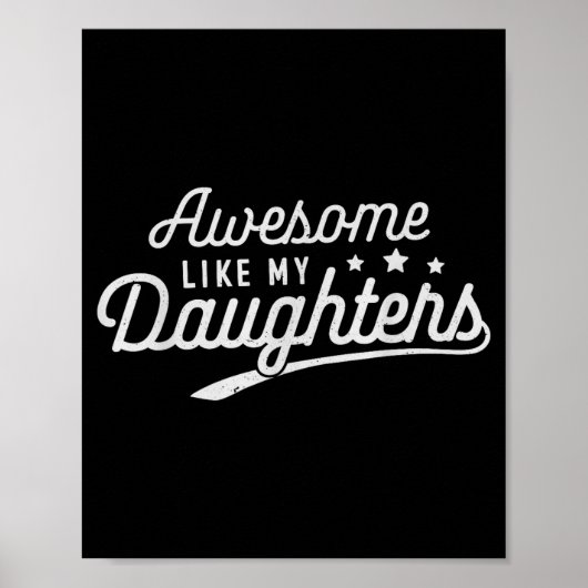 Poster Awesome Like My Daughters Men Funny Fathers Day Da (Devant)