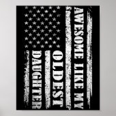 Poster Awesome Like My Oldest Daughter Men Funny For Dad  (Devant)