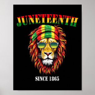 Poster Awesome Lion Junetdix Cool Histoire des Noirs Juin