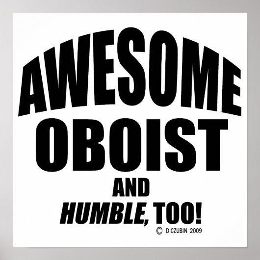 Poster Awesome Oboist (Devant)