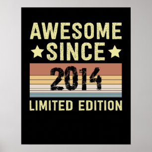 Poster Awesome Since 2014 Birthday