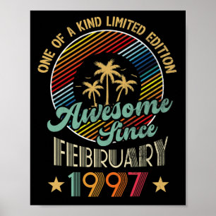 Poster Awesome Since February 1997 25th Birthday Vintage