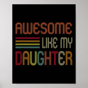 Poster Awome Comme Ma Fille Cadeaux Hommes Papa Père Fath