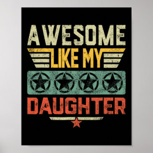 Poster Awome Comme Ma Fille Cadeaux Papa Hommes Père Fath