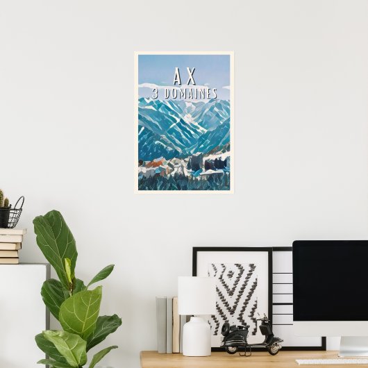 Poster Ax 3 Domaines Station de ski (Bureau à domicile)