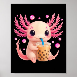 Poster Axolotl Bubble Bo Tea Anime Cute Kawaii Filles Ado