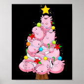 Poster Axolotl Christmas Tree Ornament Fish Axolotl Anima (Devant)