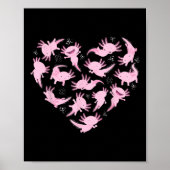 Poster Axolotl Coeur Pour Enfants Axolotl Lover Axolotl K (Devant)