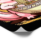 Poster Axolotl Eating Ramen Noodles (Coin)