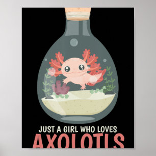 Poster Axolotl Fish Tank Axolotl Questions mignon Anime K