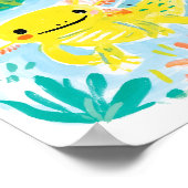 Poster Axolotl Jaune (Coin)